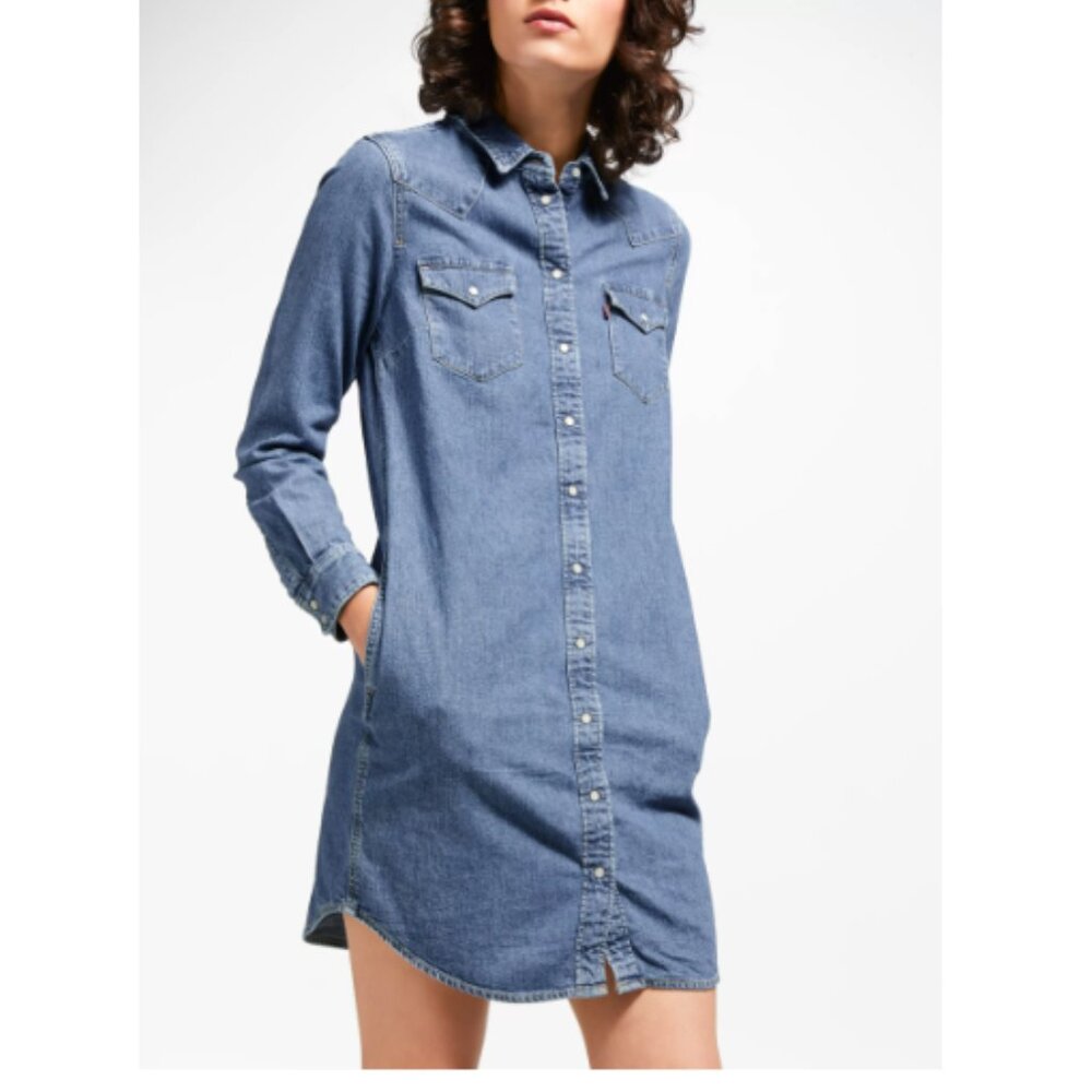 Levi's Ultimate Western Women's Shirtdress with Pockets (M)